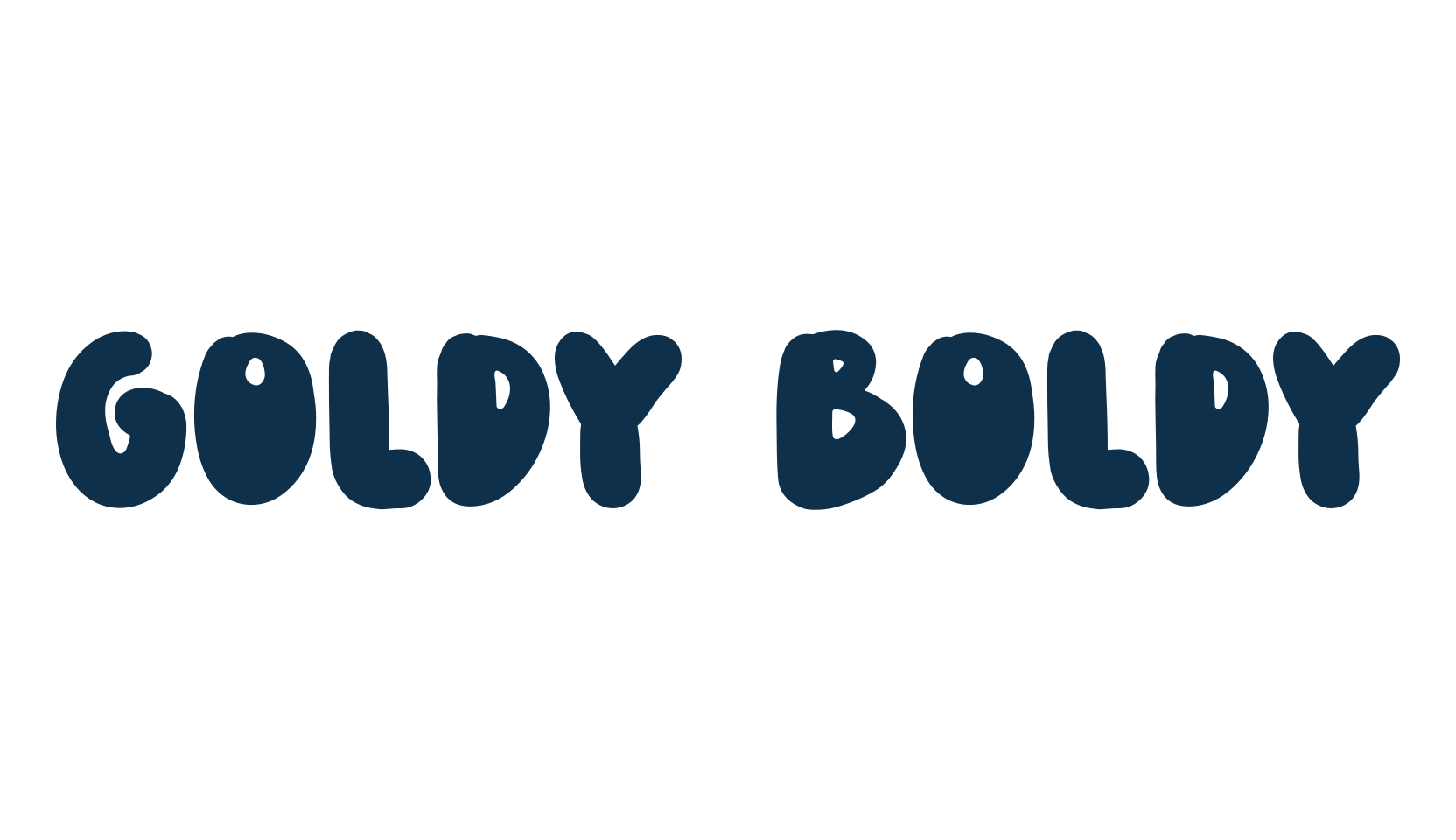 Goldy Boldy, fancy cartoon decorative font preview