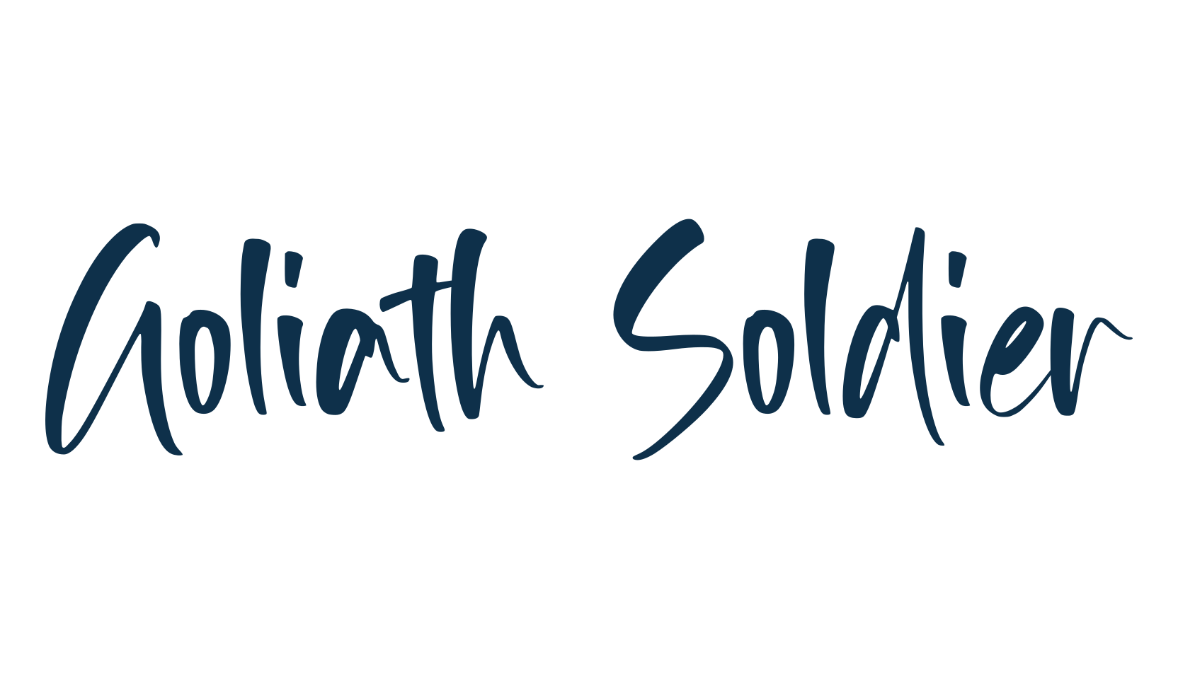 Goliath Soldier, script brush fancy decorative calligraphy font preview