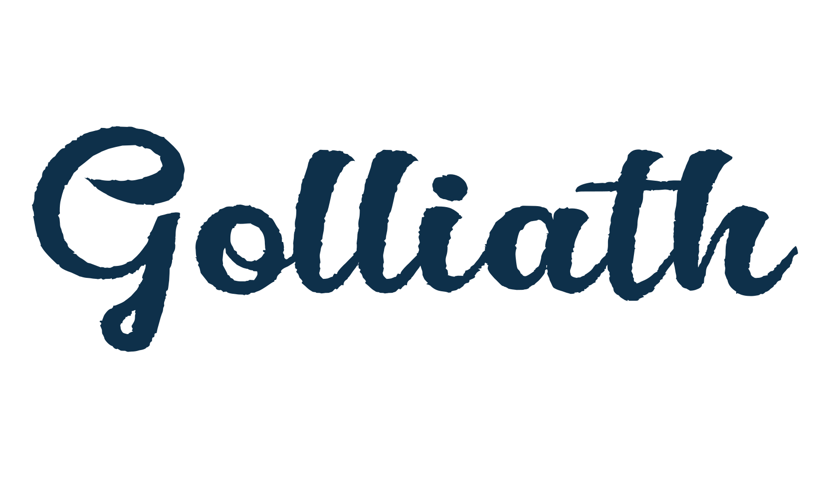 Golliath, brush font preview