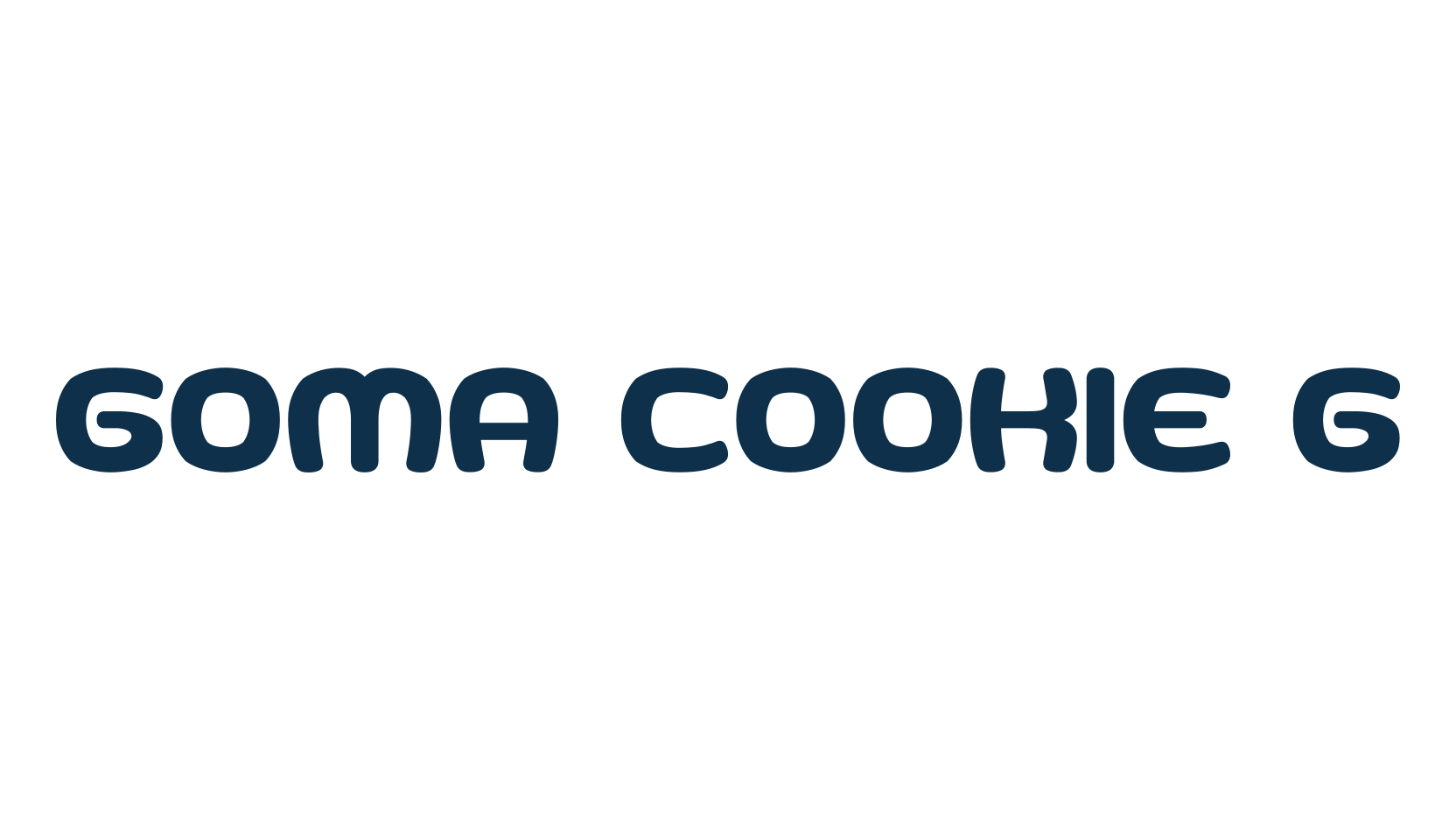 Goma Cookie G, fancy groovy decorative font preview