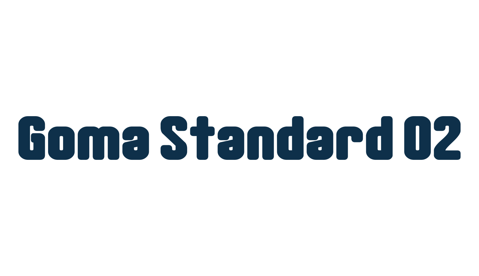 Goma Standard 02, fancy various decorative font preview