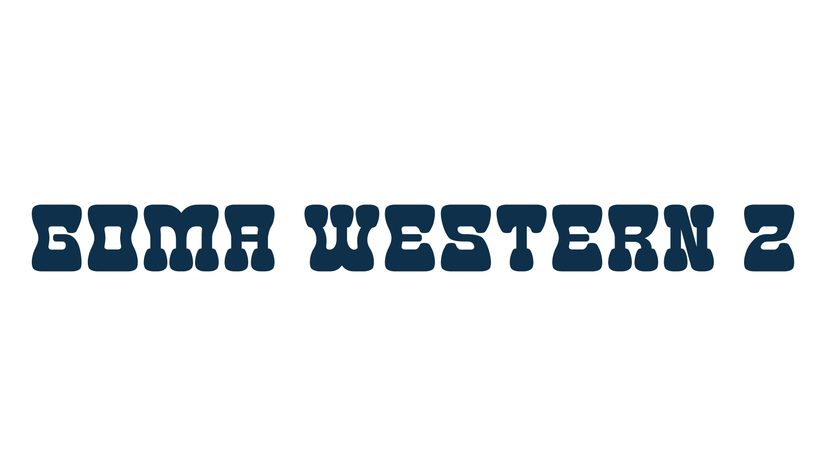 Goma Western 2, fancy western decorative font preview