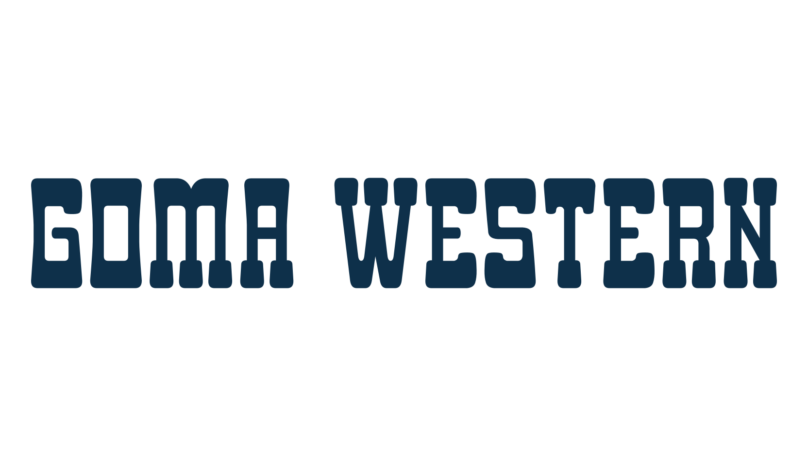Goma Western, fancy western decorative font preview