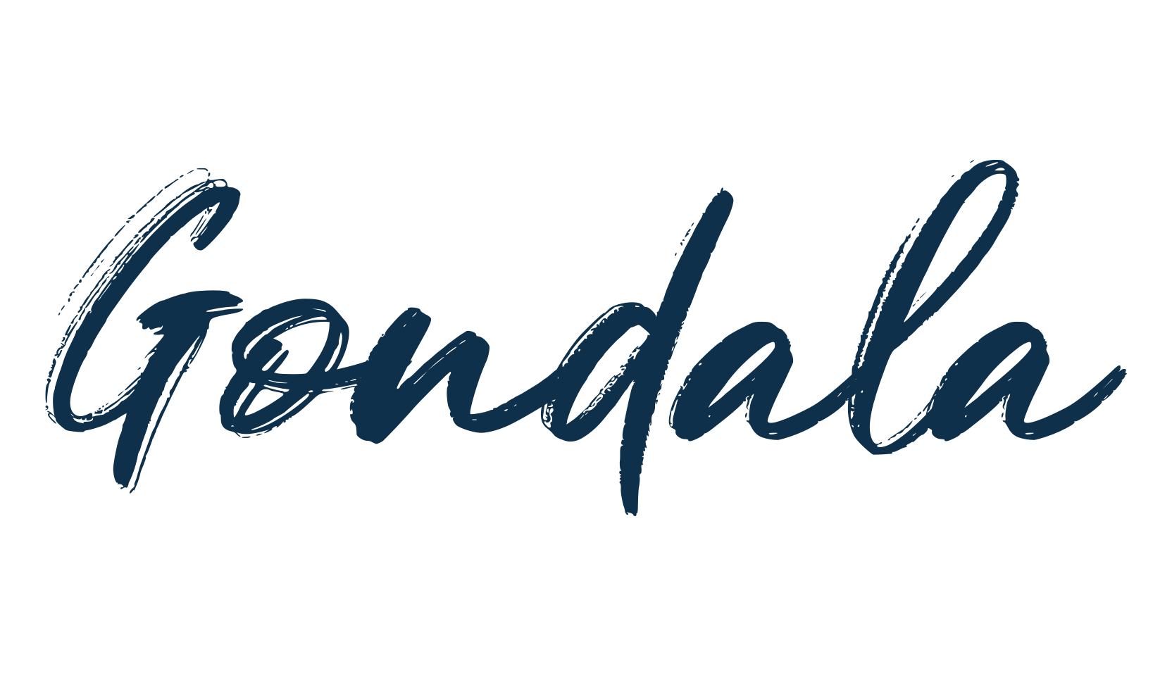 Gondala, script brush fancy decorative calligraphy font preview