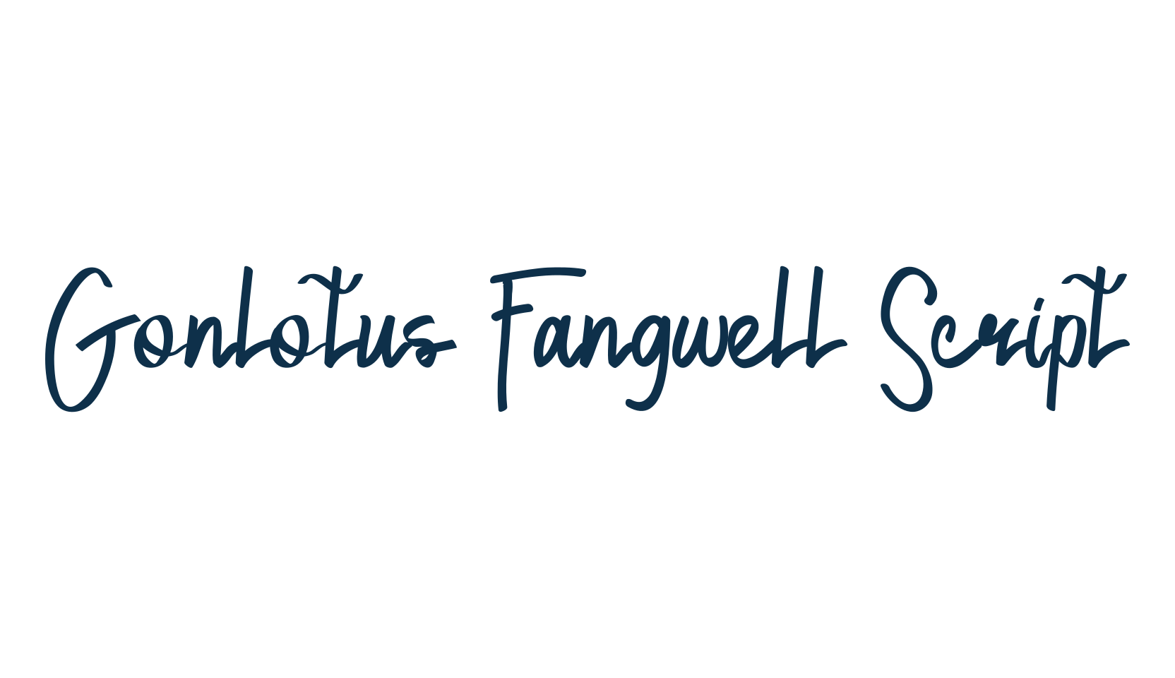 Gonlotus Fangwell Script, script handwritten fancy decorative calligraphy font preview