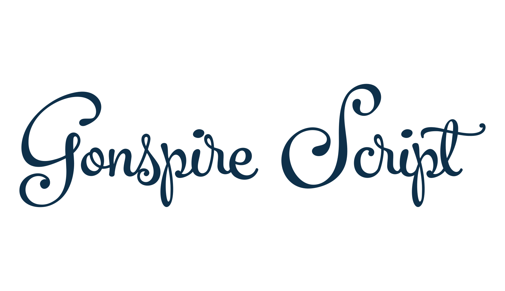 Gonspire Script, display market font preview
