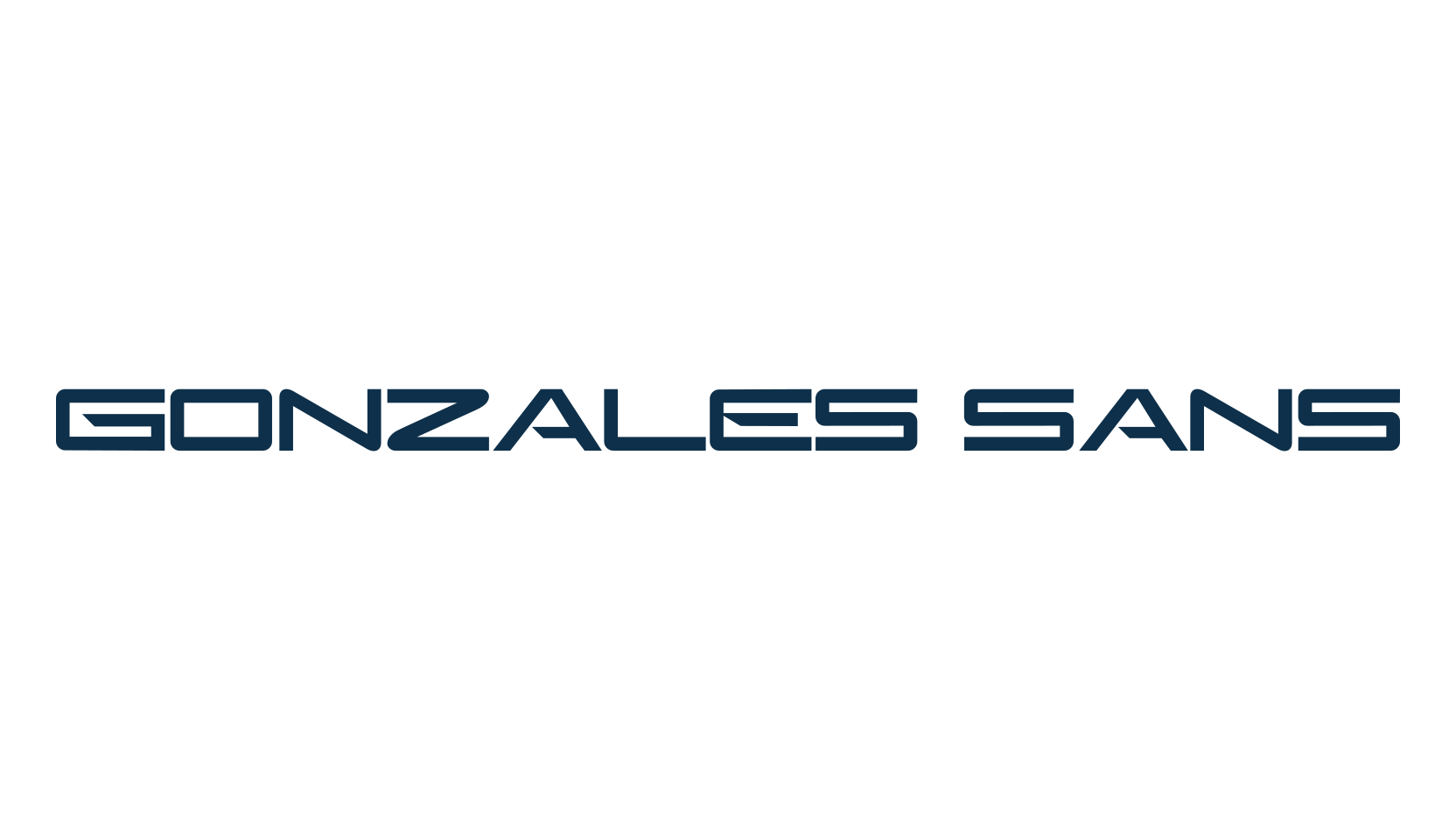 Gonzales Sans, techno sci-fi font preview