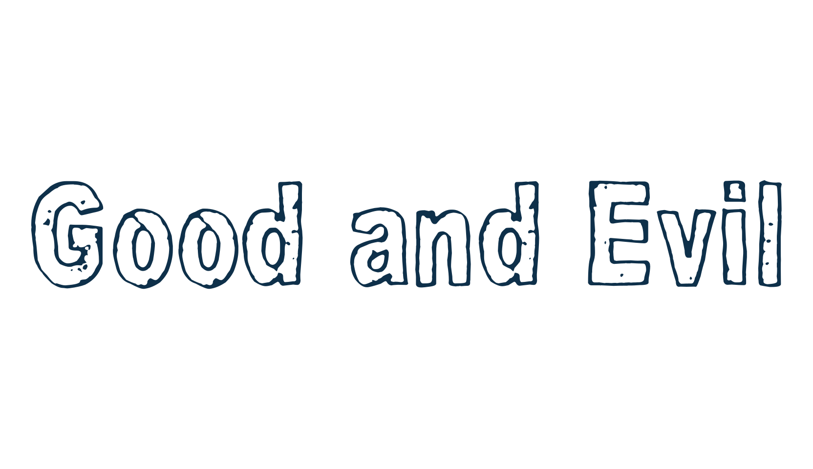 Good and Evil, fancy eroded decorative font preview