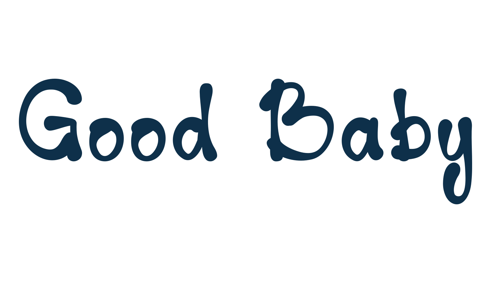 Good Baby, cartoon font preview