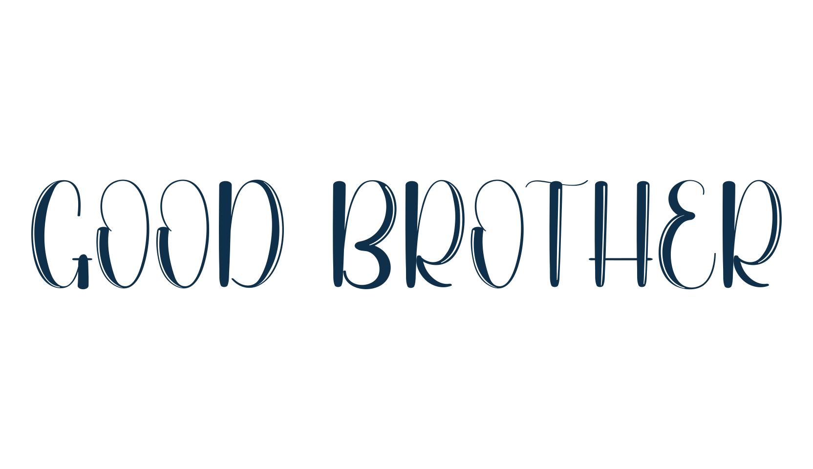 Good Brother, fancy decorative font preview