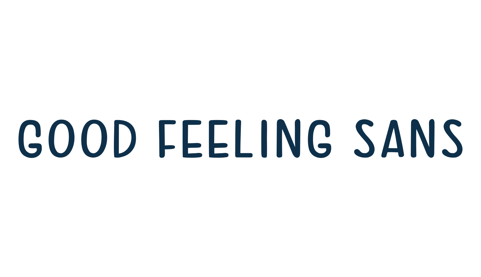 Good Feeling Sans, cartoon font preview