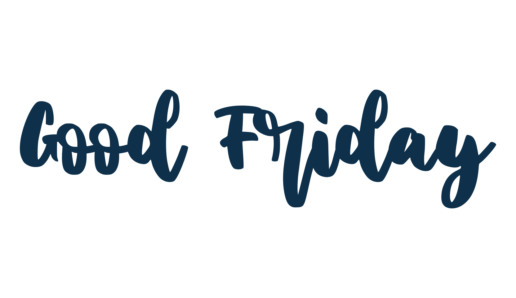 Good Friday, script handwritten fancy decorative calligraphy font preview