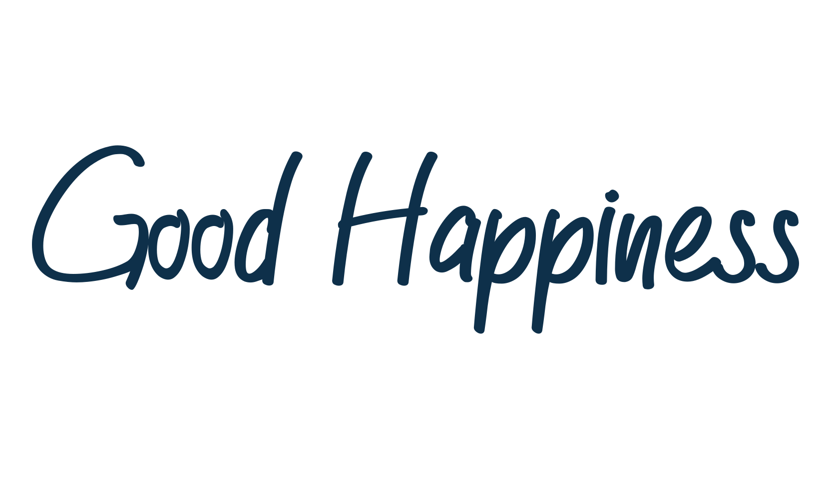 Good Happiness, script handwritten fancy decorative calligraphy font preview