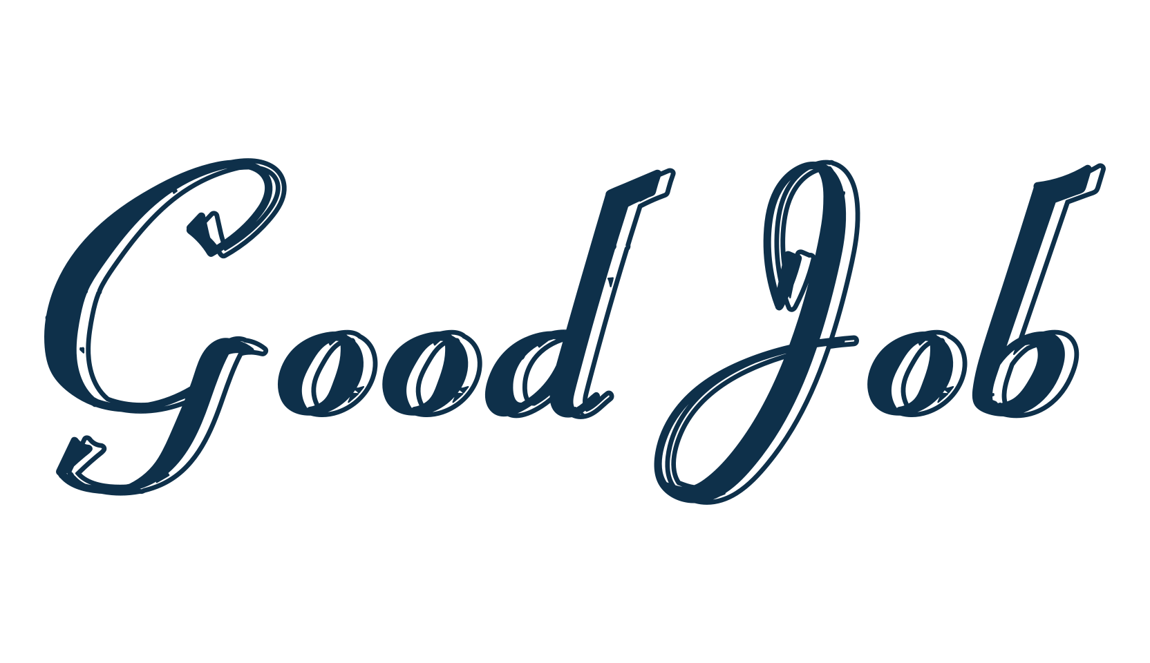 Good Job, fancy decorative font preview