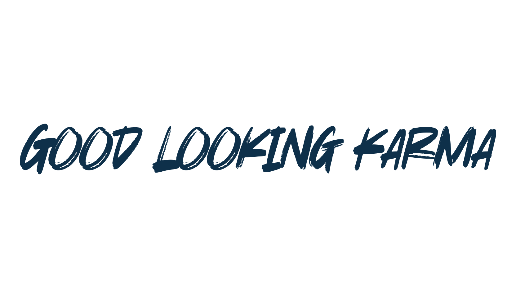 Good Looking Karma, script brush fancy decorative calligraphy font preview