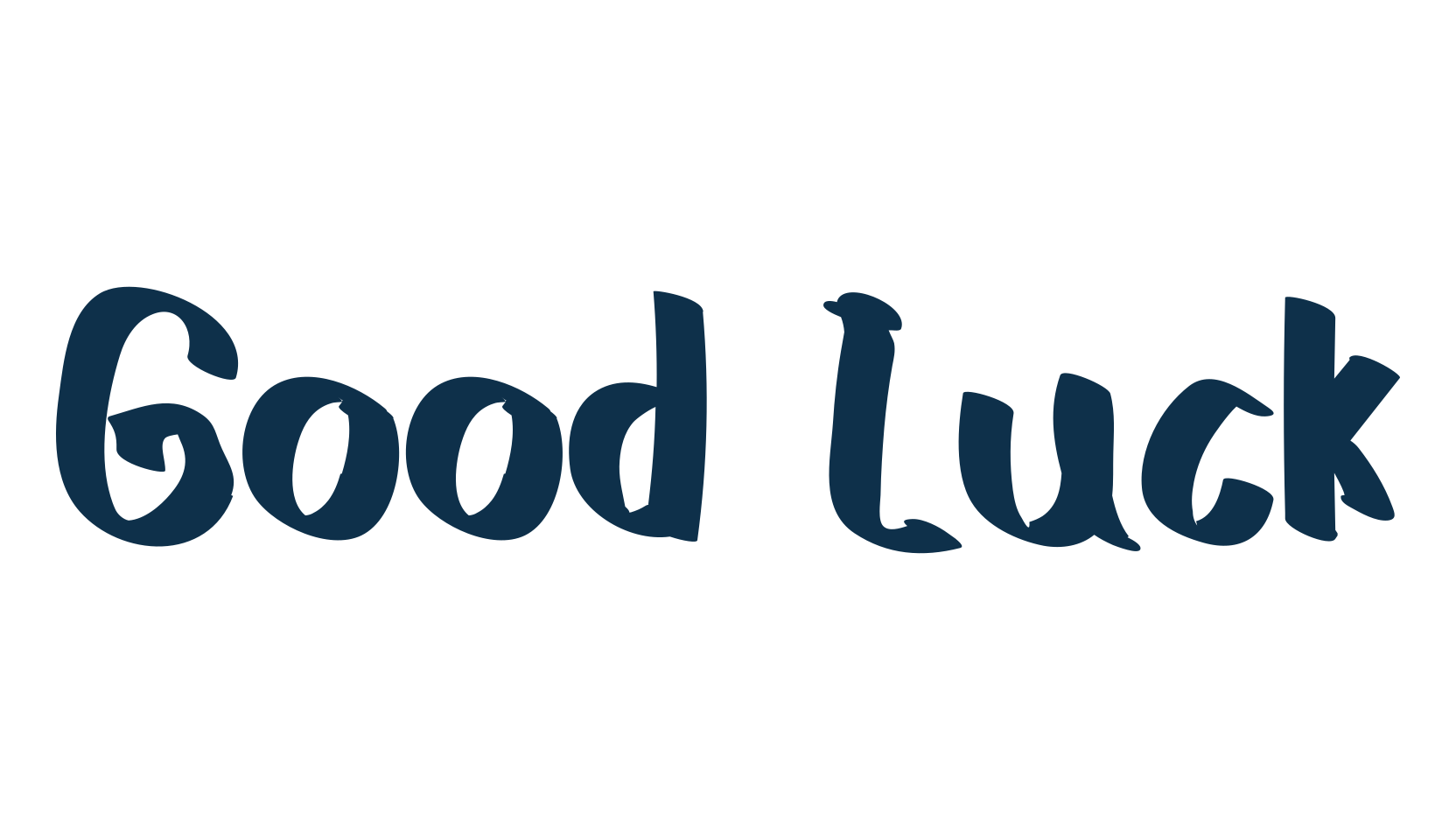 Good Luck, script brush fancy decorative calligraphy font preview