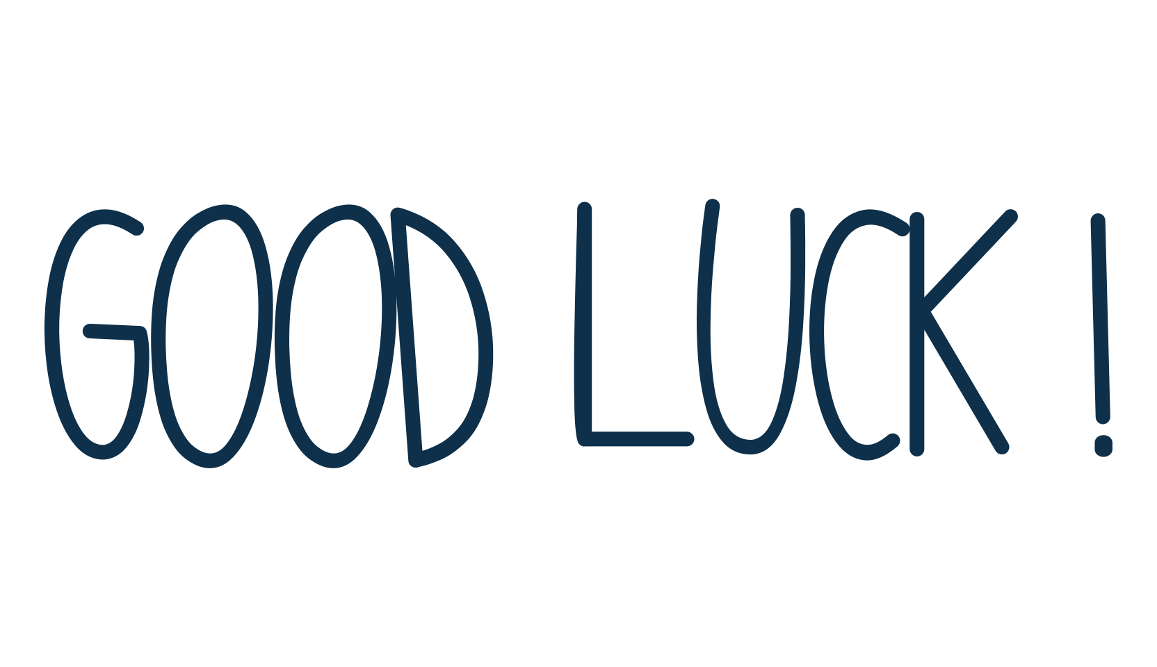 Good Luck !, handwriting font preview