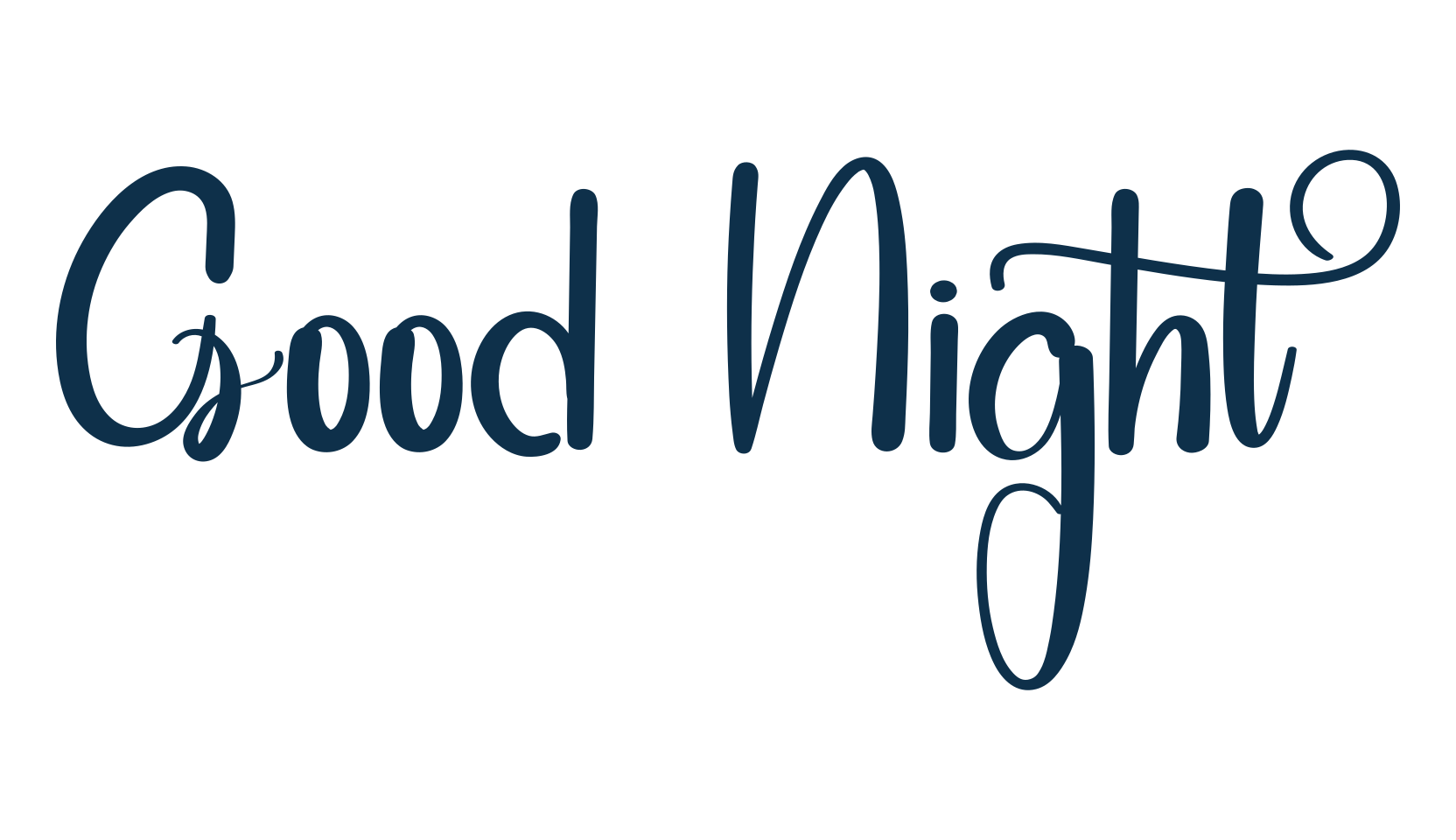 Good Night (good-night-2), handwriting font preview