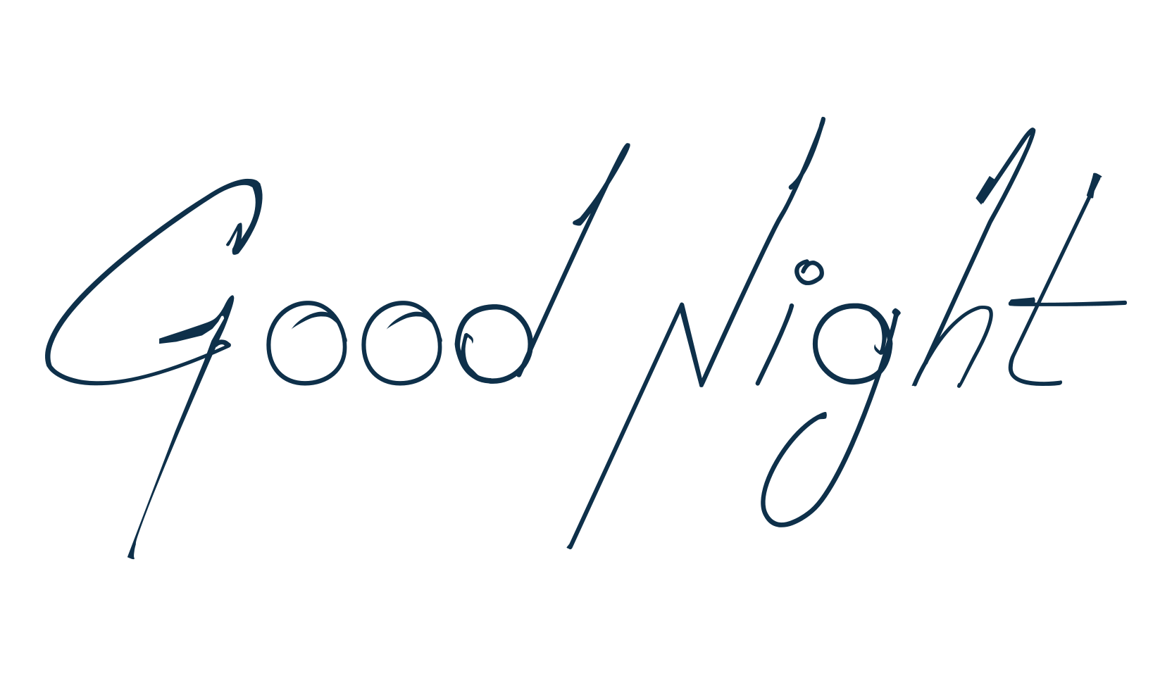 Good Night, handwriting font preview