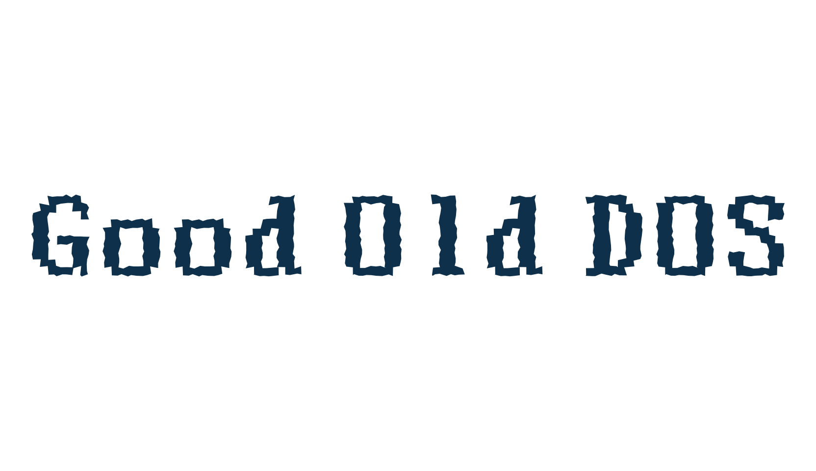 Good Old DOS, techno lcd sci-fi font preview
