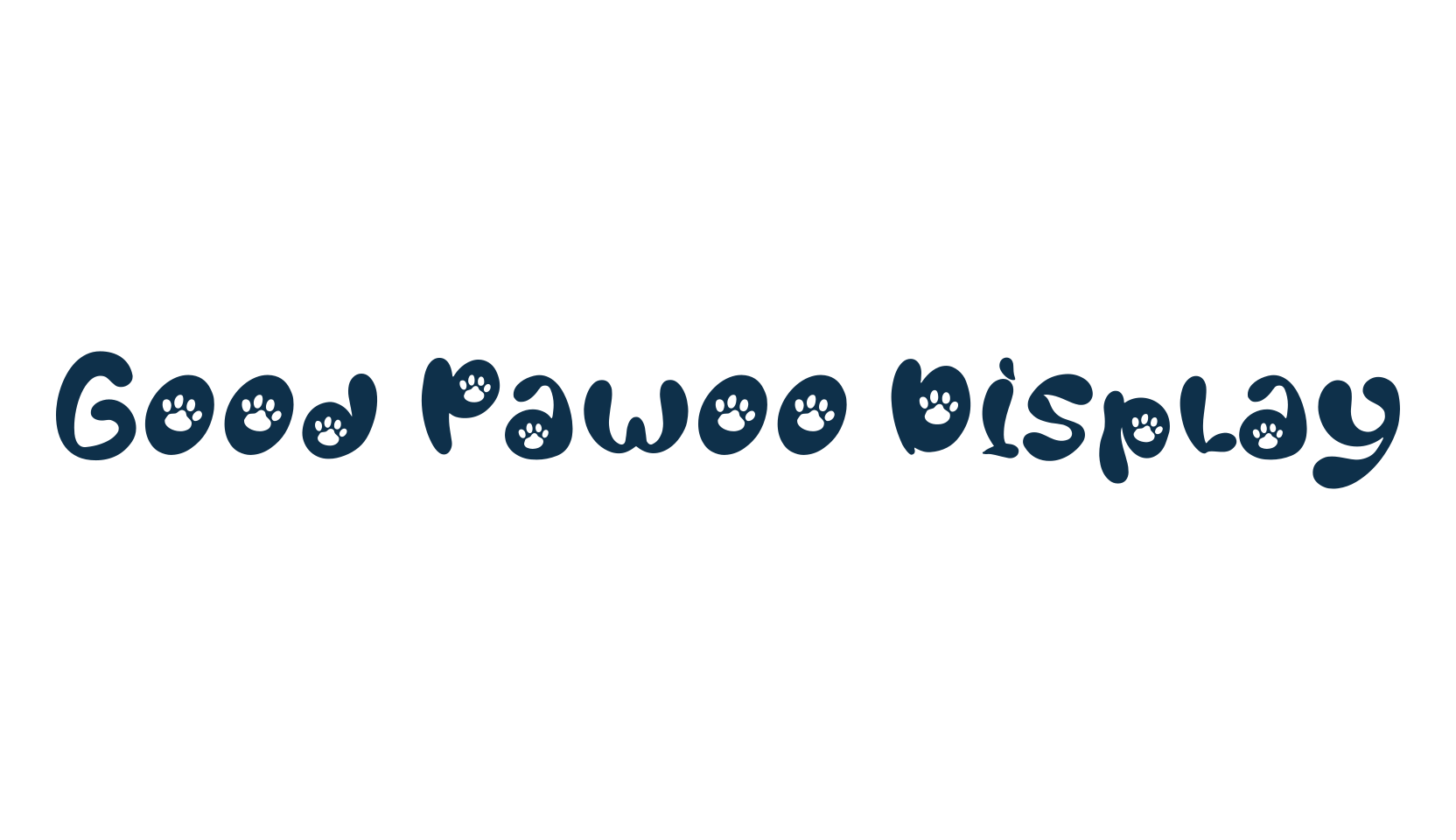 Good Pawoo Display, fancy decorative font preview