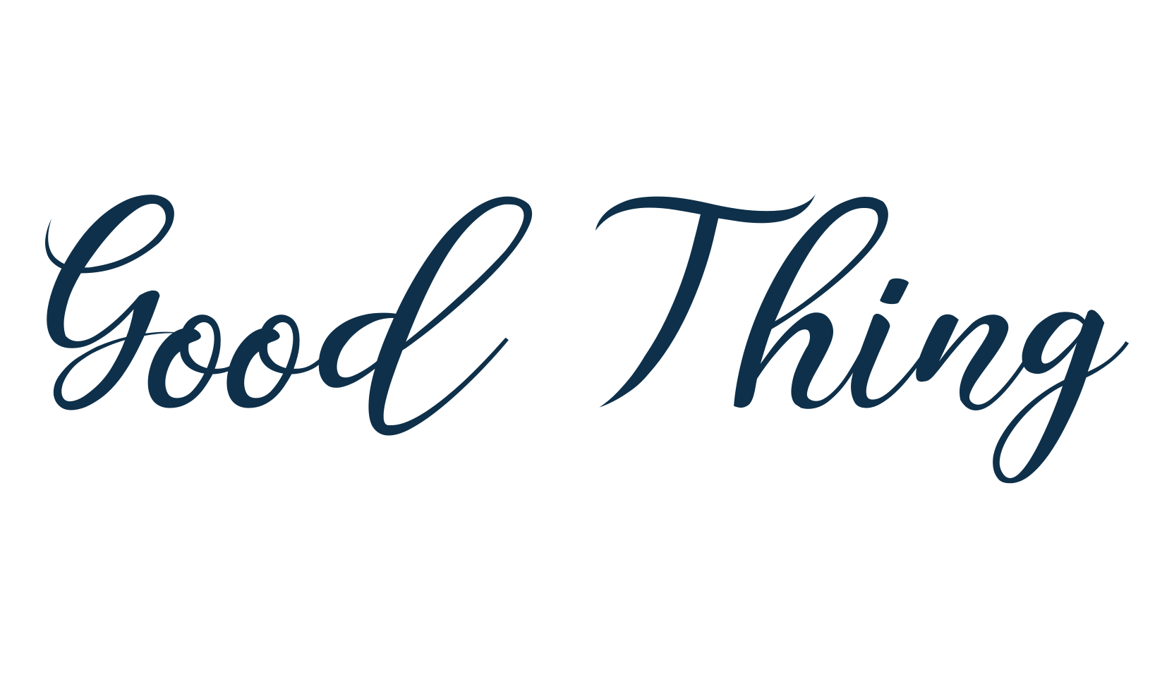 Good Thing, calligraphy font preview