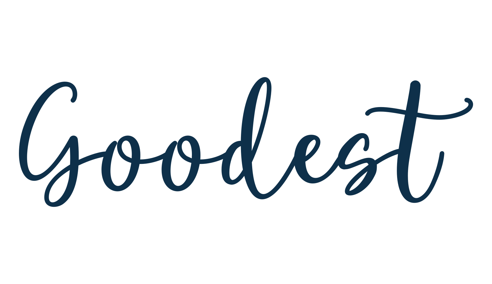 Goodest, script handwritten fancy decorative calligraphy font preview