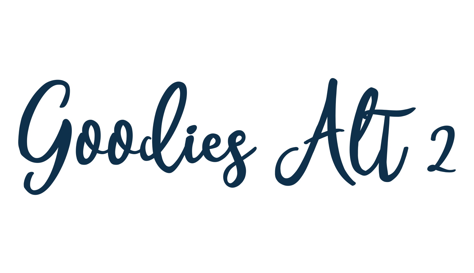 Goodies Alt 2, handwriting font preview