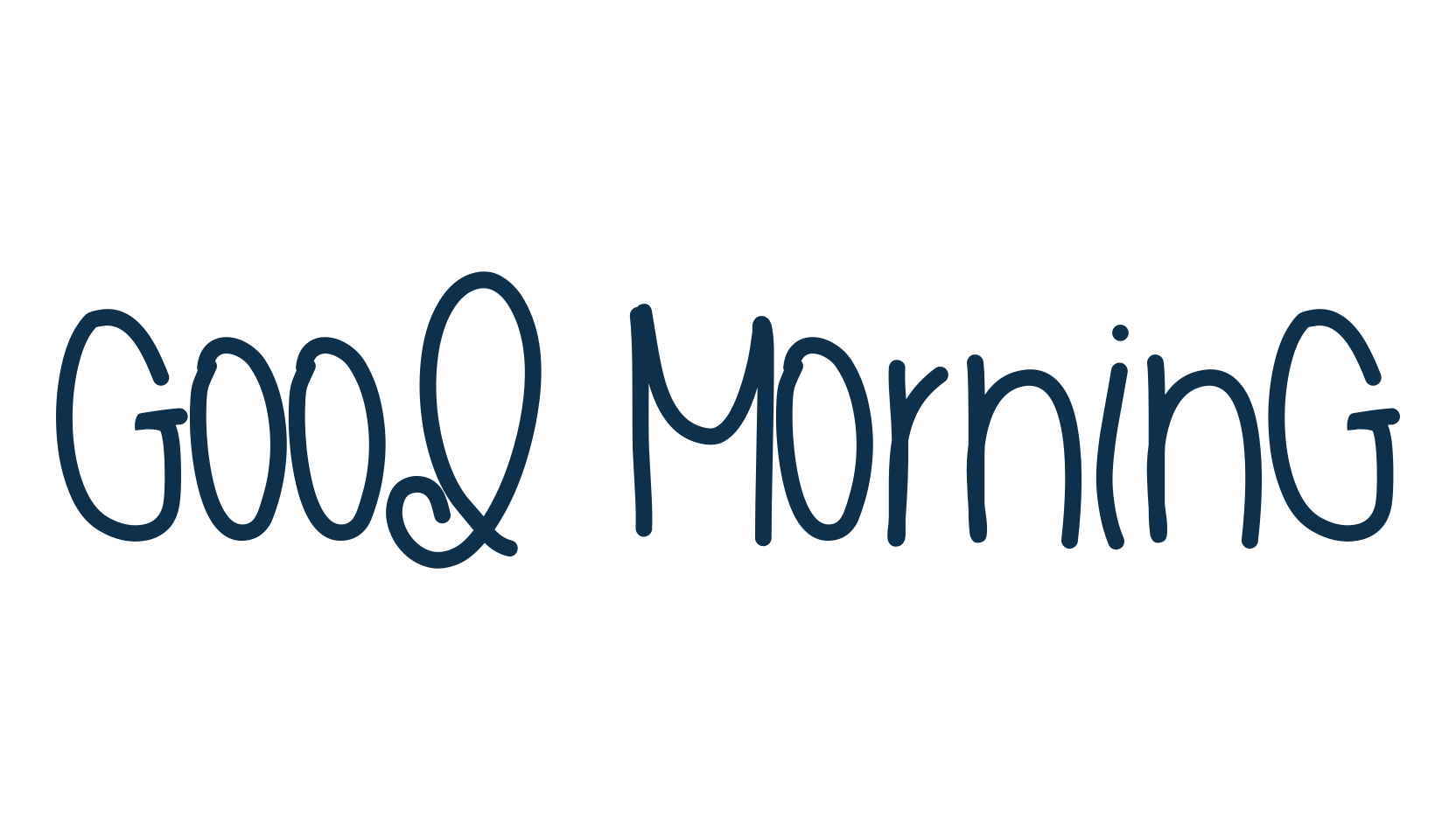 Good Morning, handwriting font preview