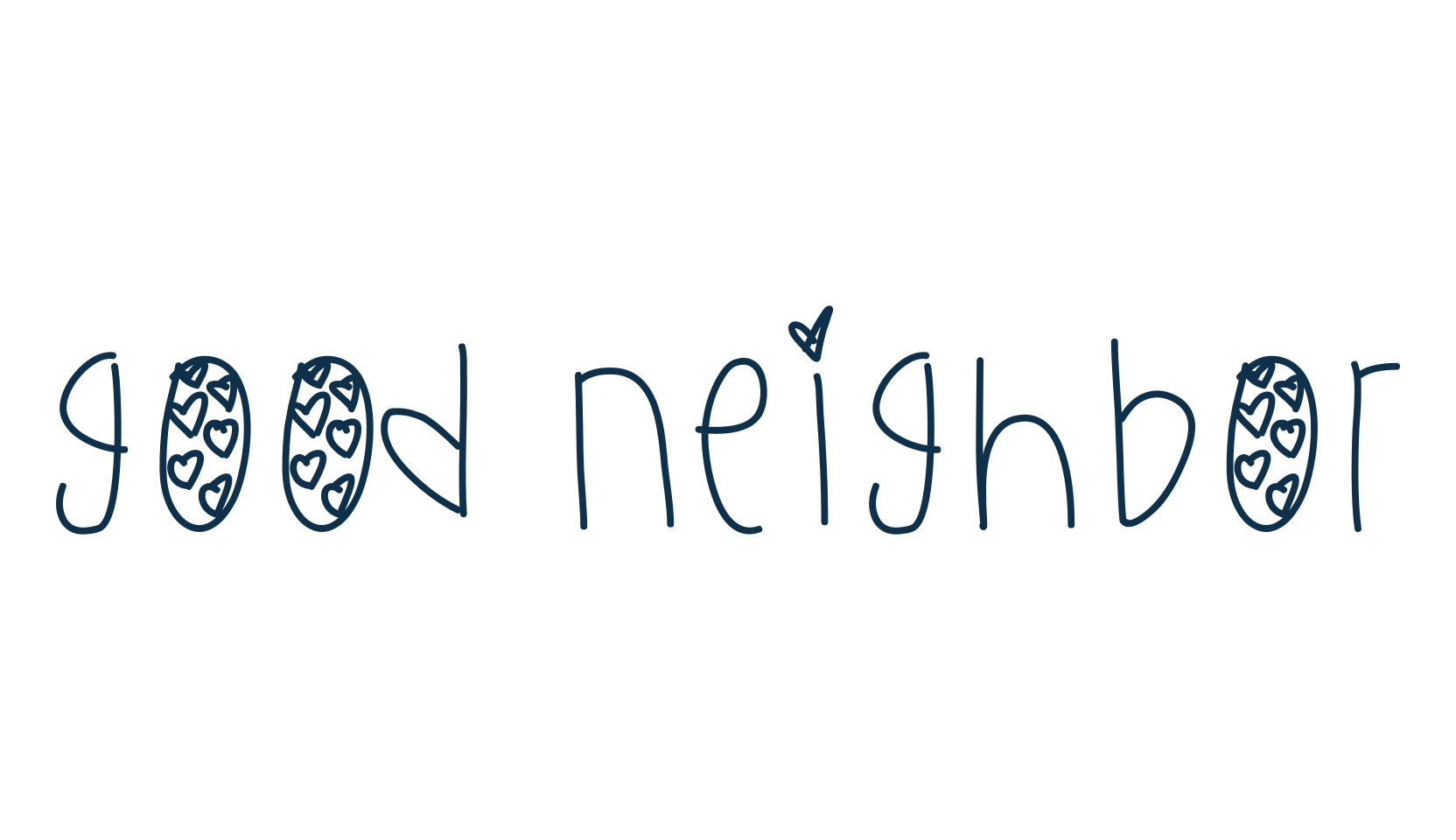 Good Neighbor, script handwritten fancy decorative calligraphy font preview