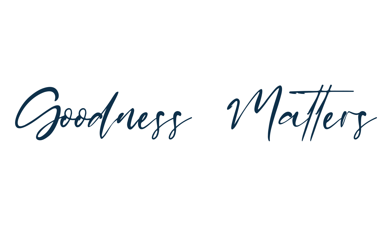 Goodness Matters, script handwritten fancy decorative calligraphy font preview
