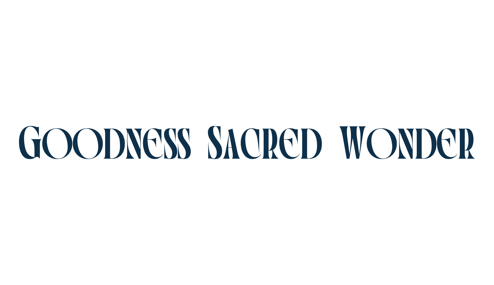 Goodness Sacred Wonder, basic serif font preview
