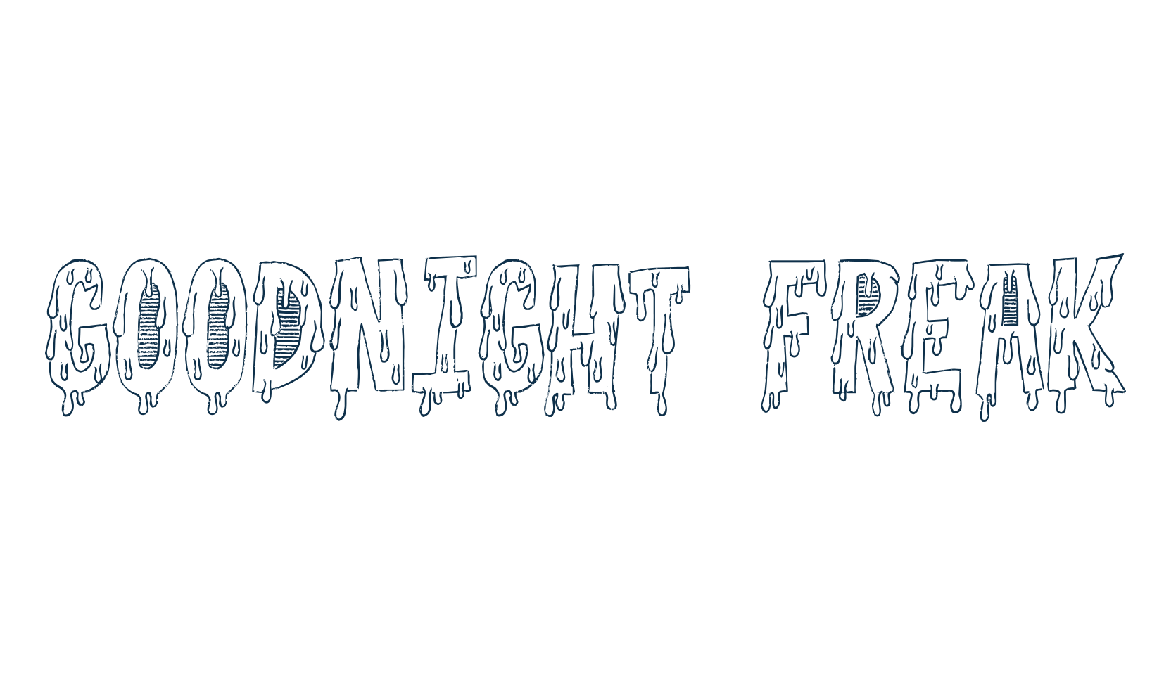 Goodnight Freak, holiday halloween fancy decorative horror font preview