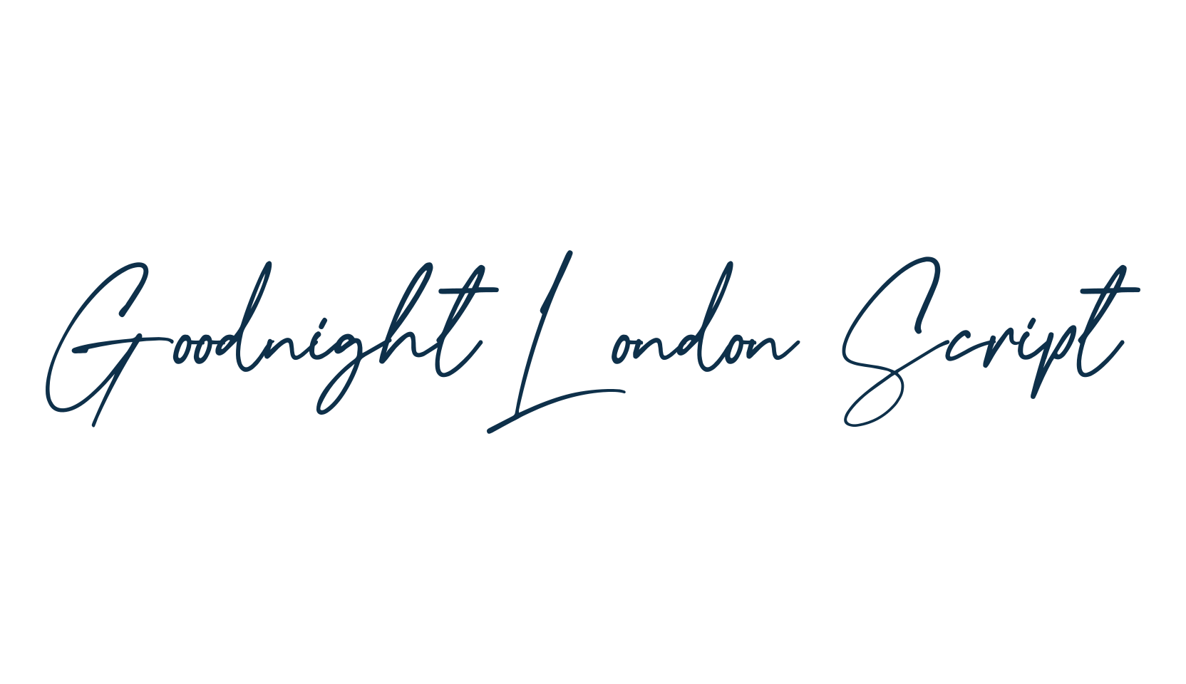 Goodnight London Script, handwriting font preview