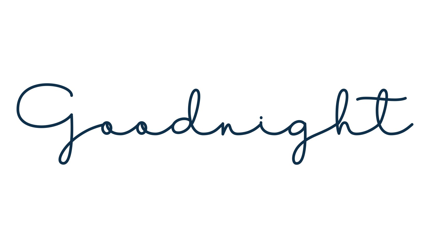 Goodnight, handwriting font preview