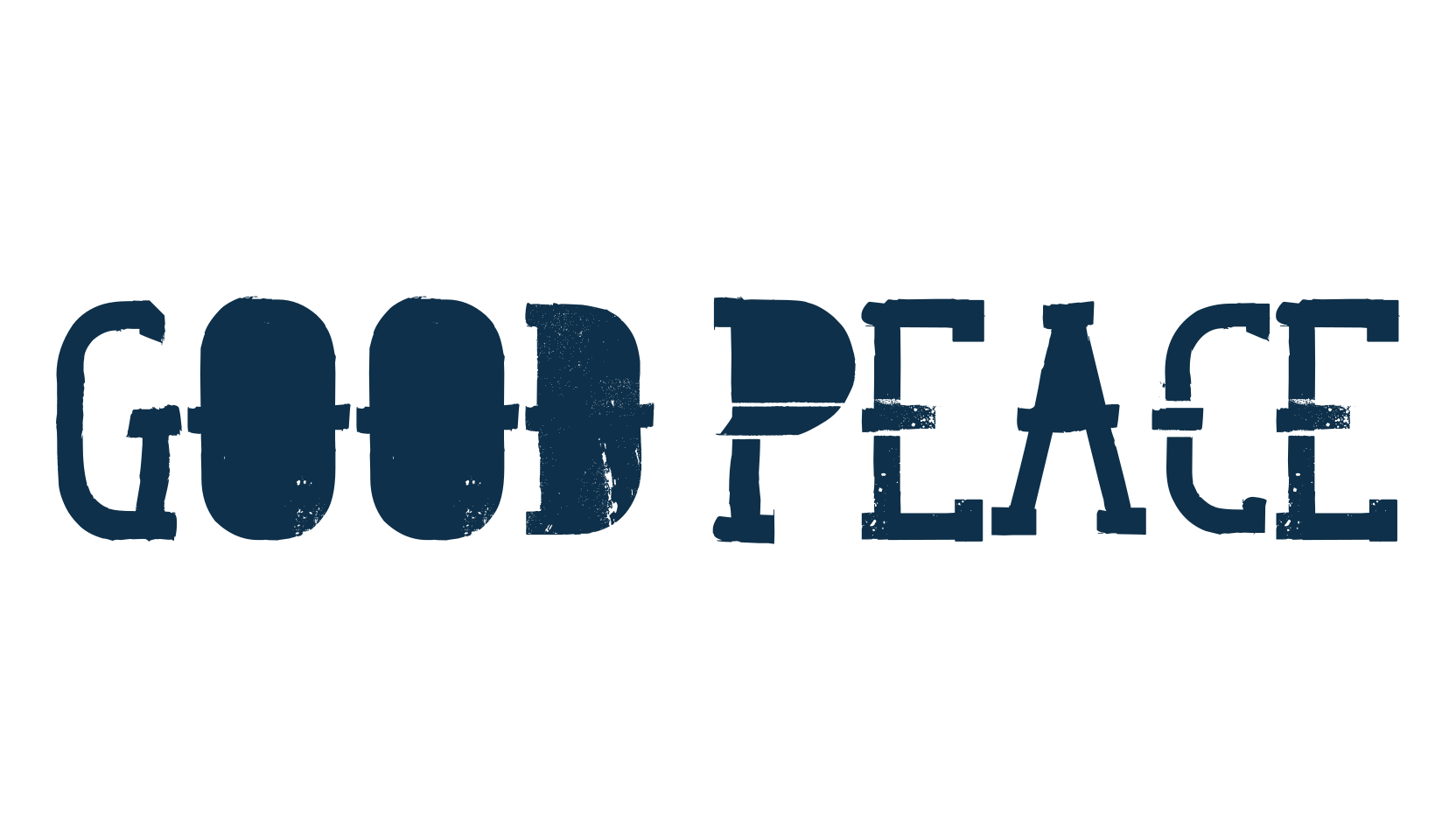 Good Peace, fancy eroded decorative font preview