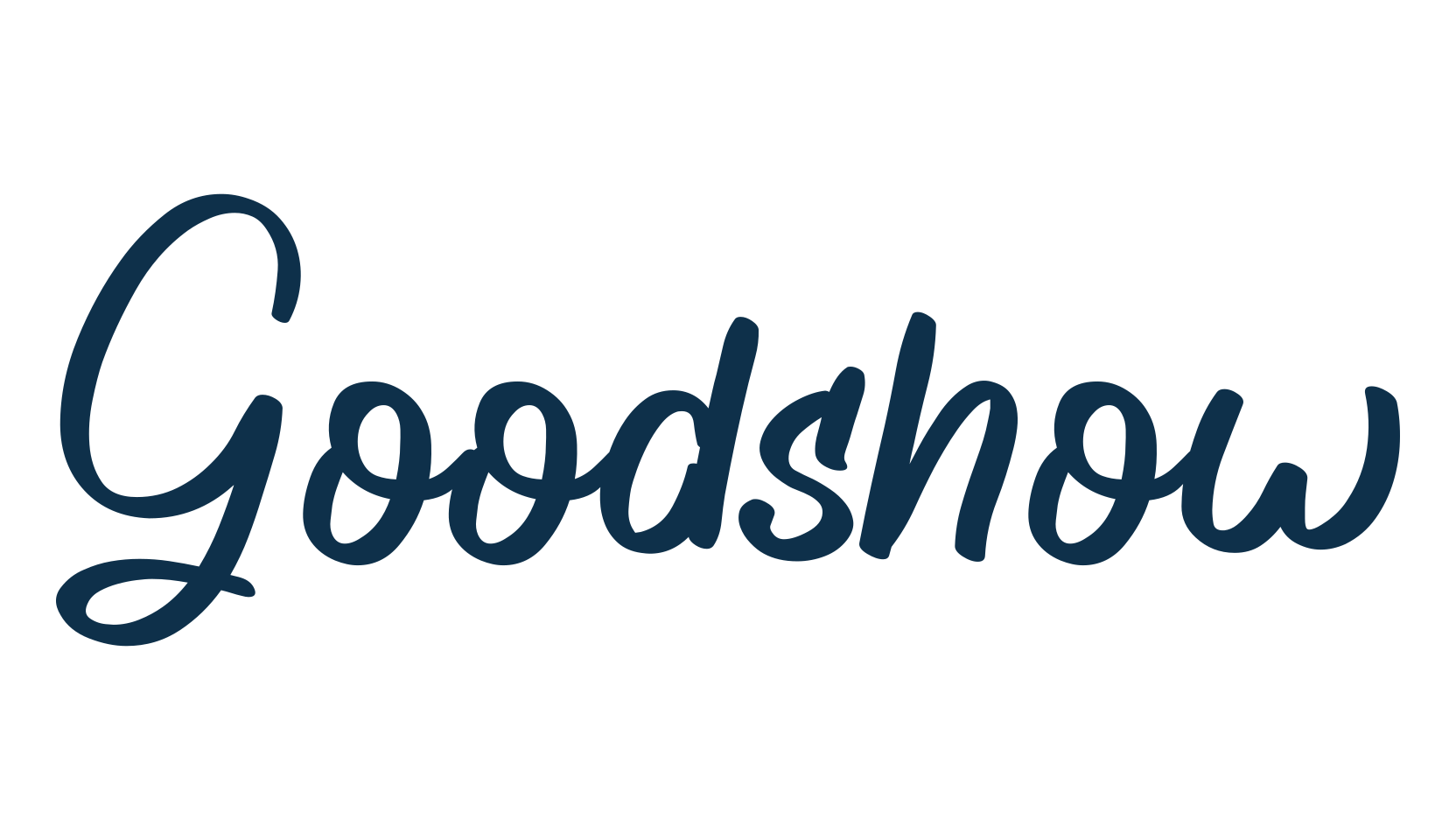 Goodshow, script brush fancy decorative calligraphy font preview
