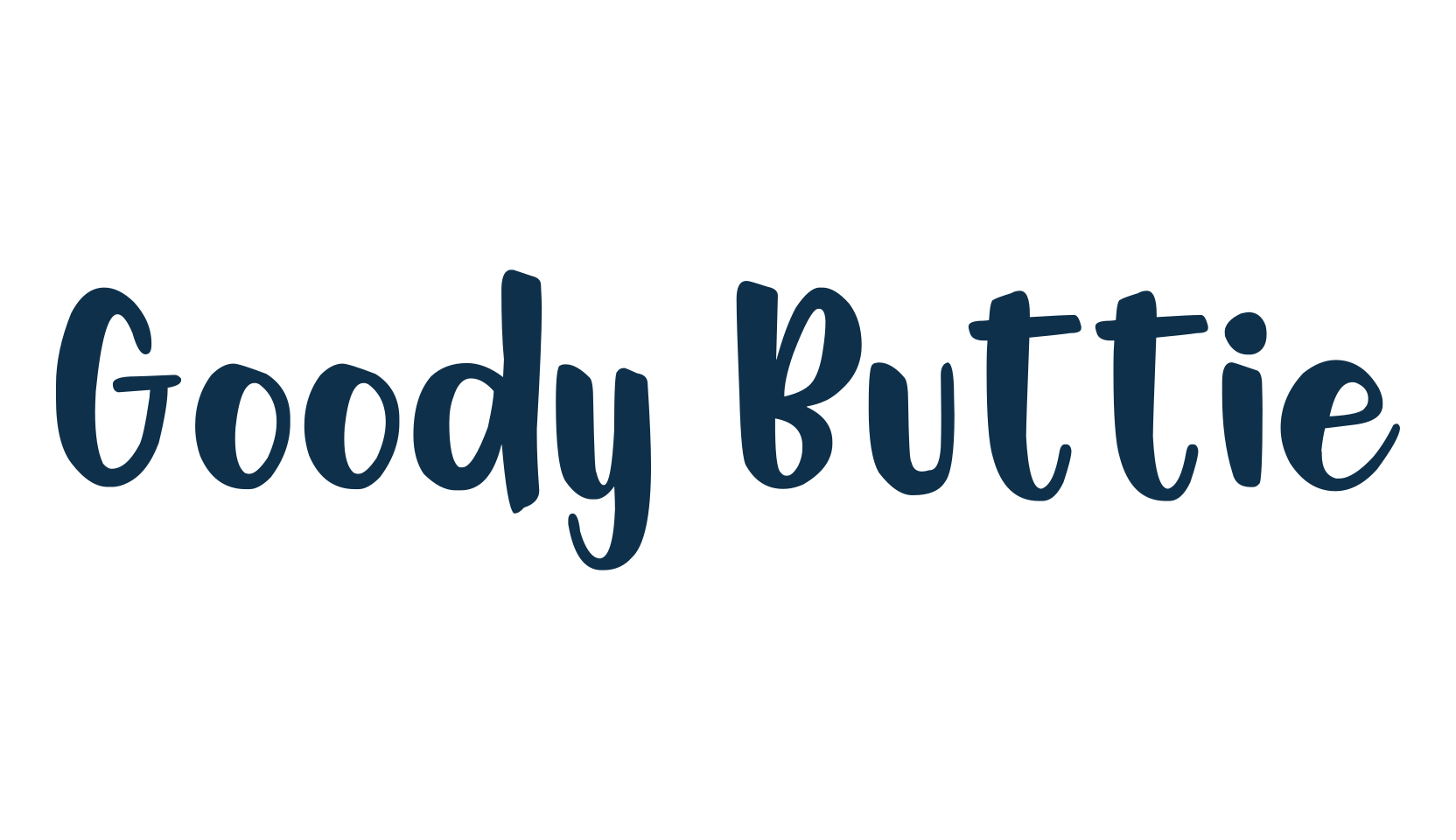 Goody Buttie, fancy decorative font preview