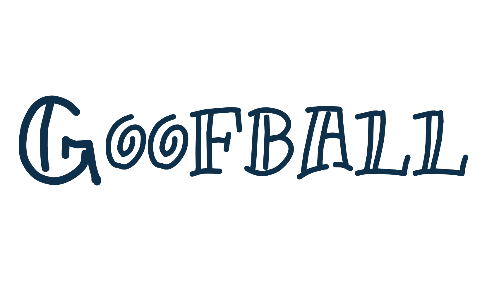 Goofball, fancy cartoon decorative font preview