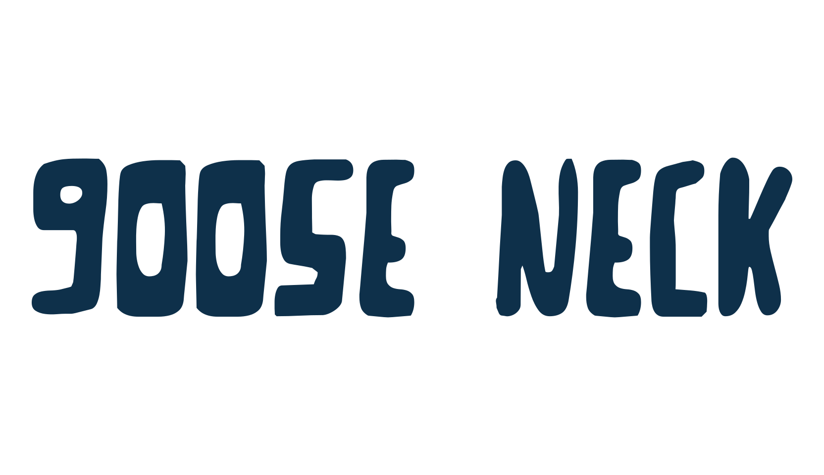 Goose Neck, eroded font preview