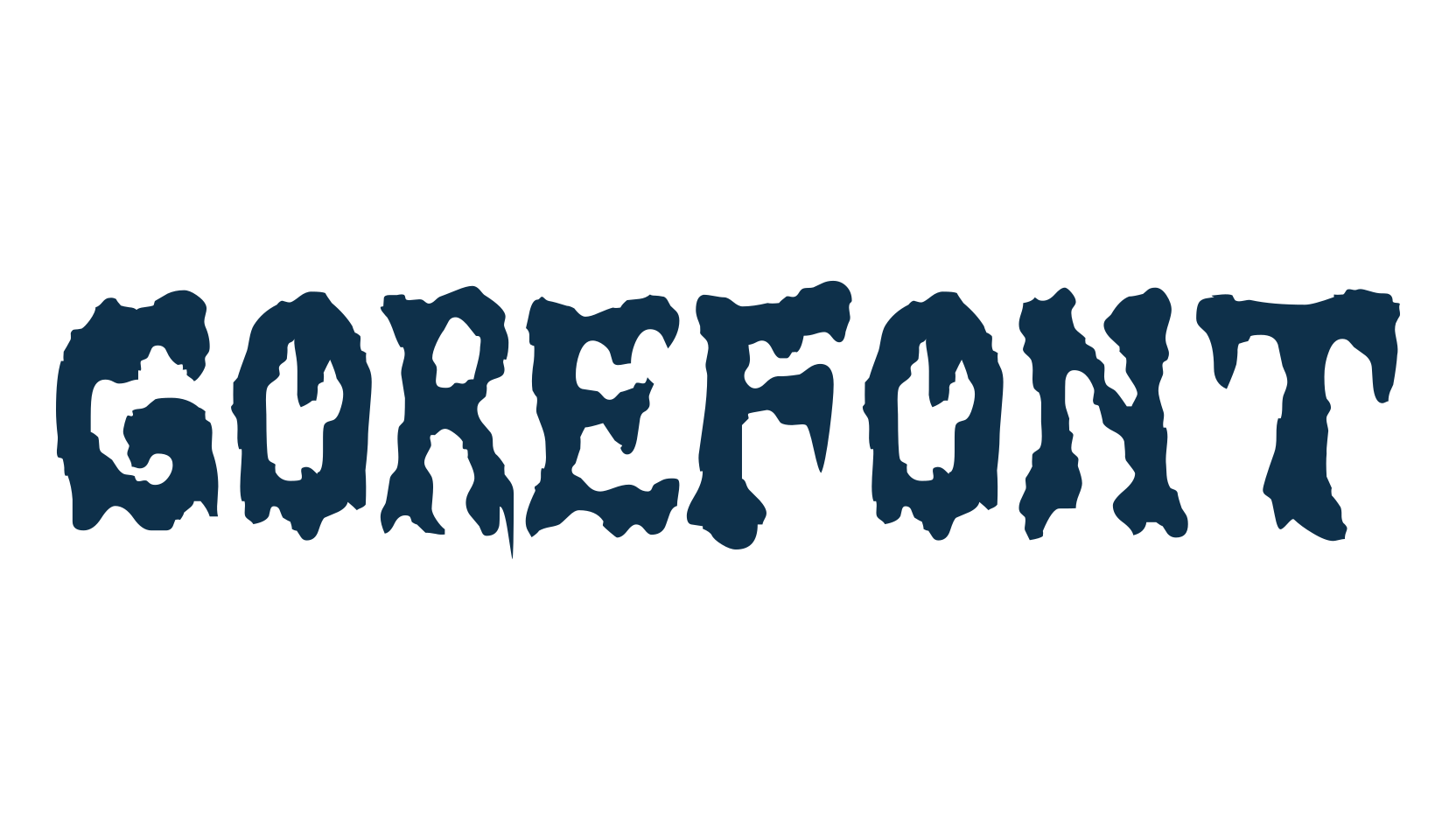 GoreFont, holiday halloween fancy decorative horror font preview