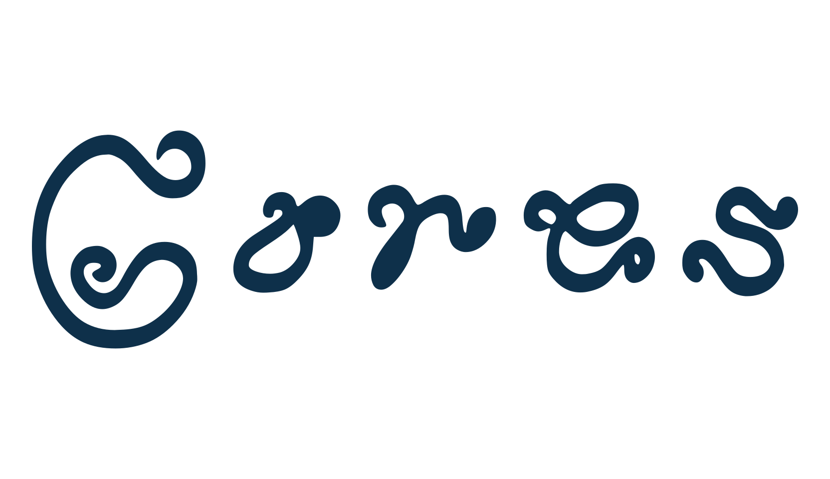 Gores, curly font preview