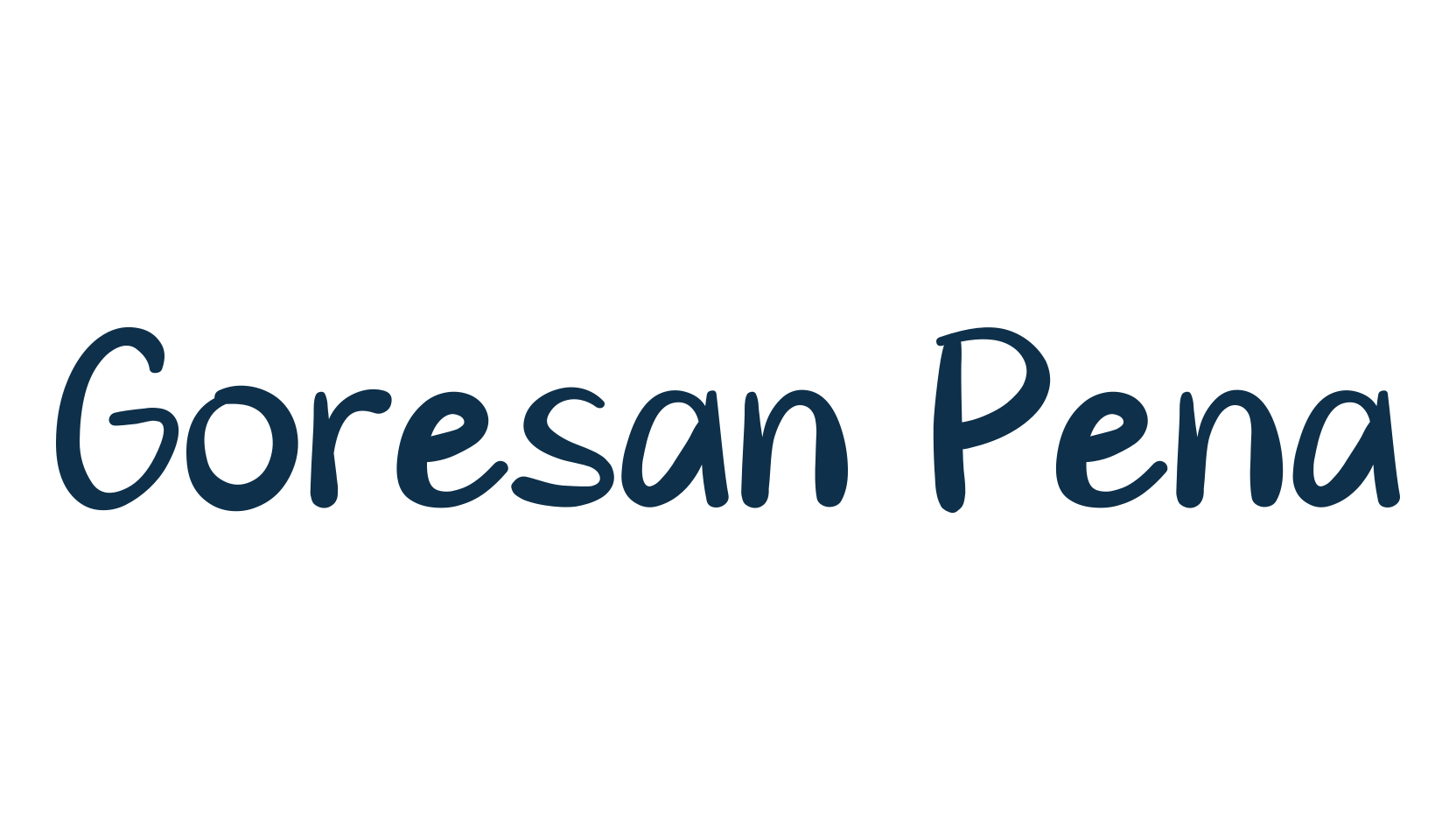 Goresan Pena, handwriting font preview