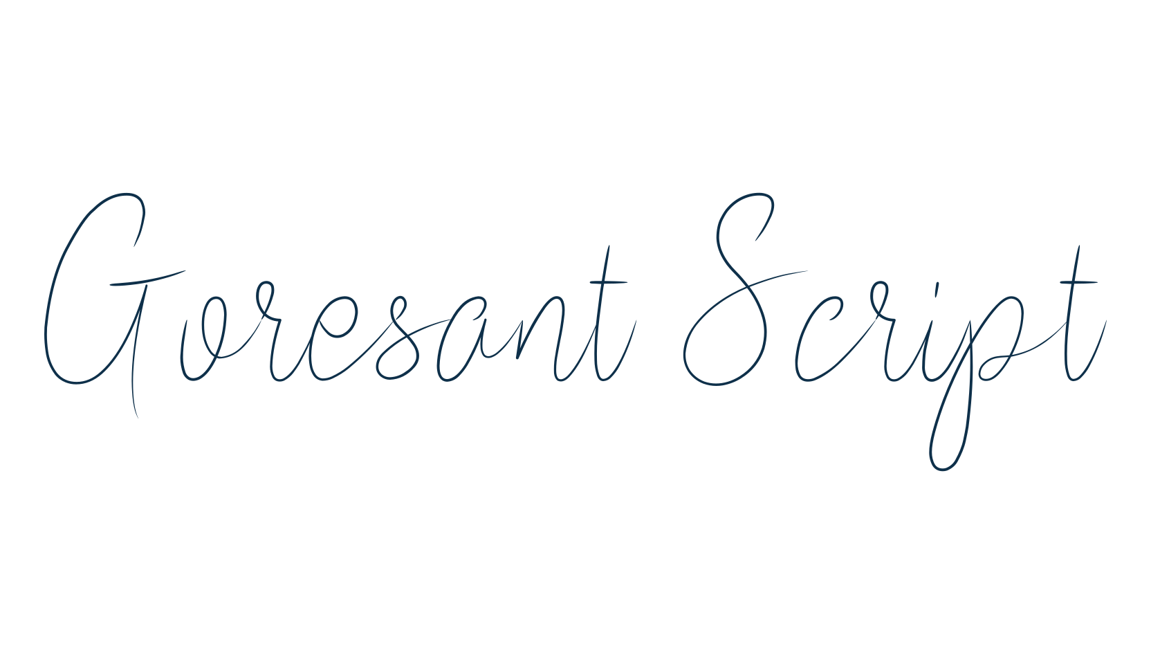 Goresant Script, script handwritten fancy decorative calligraphy font preview
