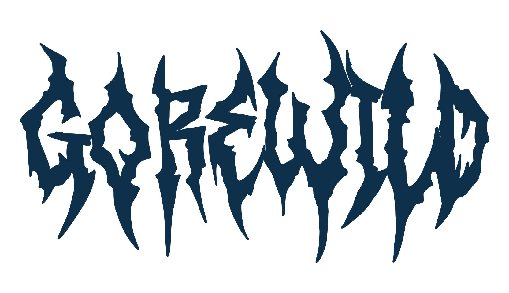 Gorewild, holiday halloween fancy decorative horror font preview