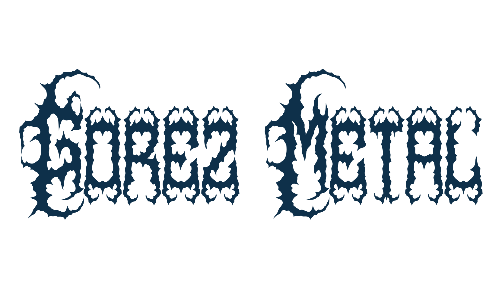 Gorez Metal, gothic modern font preview