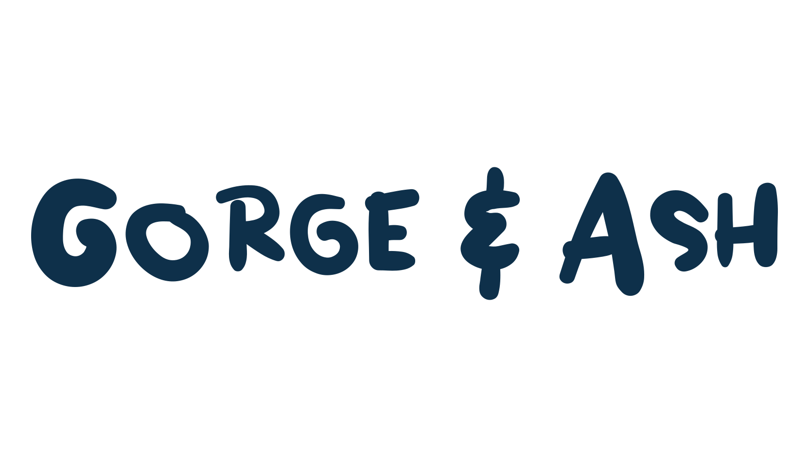 Gorge & Ash, fancy cartoon decorative font preview