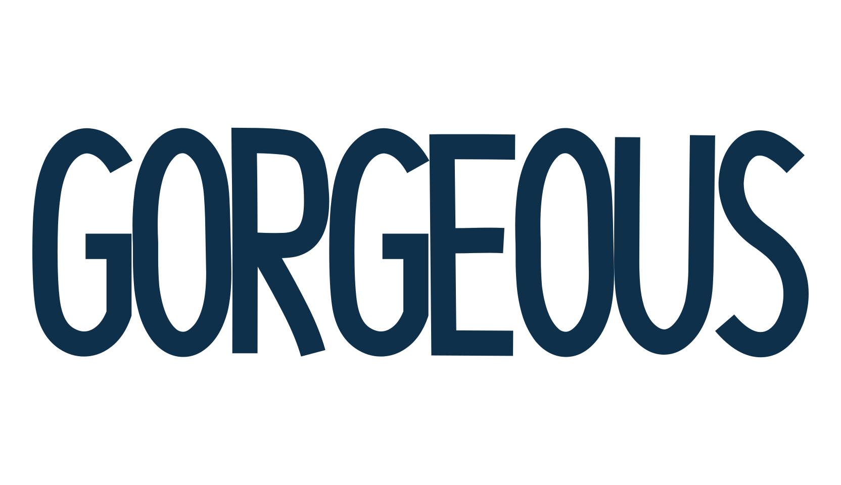 Gorgeous, cartoon font preview