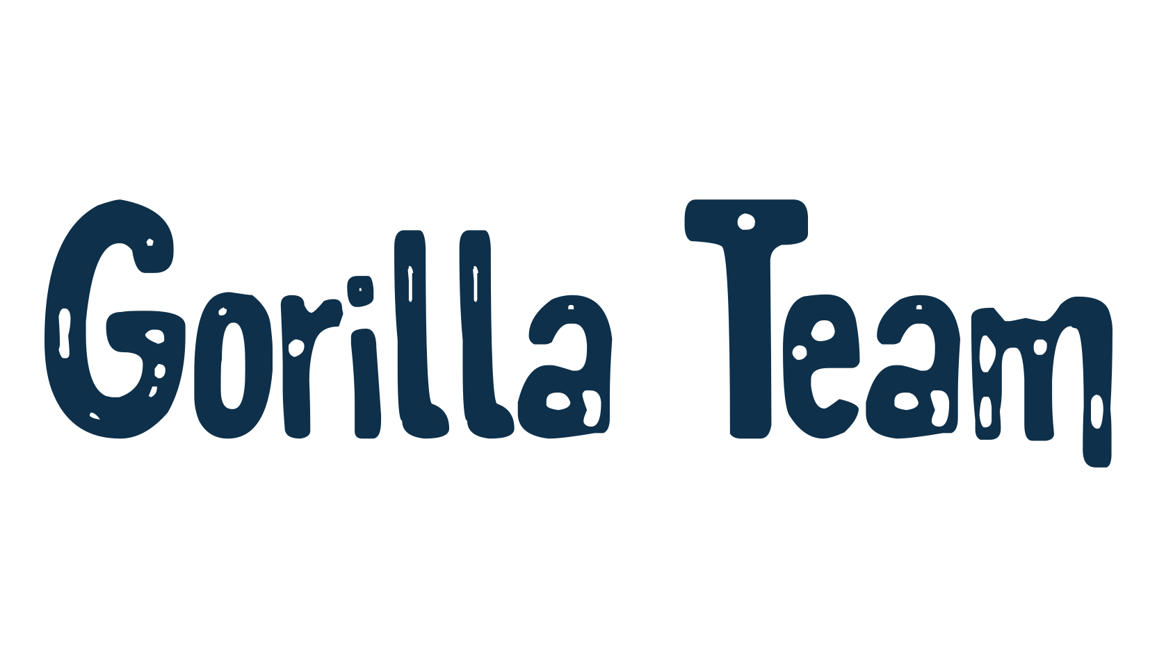 Gorilla Team, fancy cartoon decorative font preview