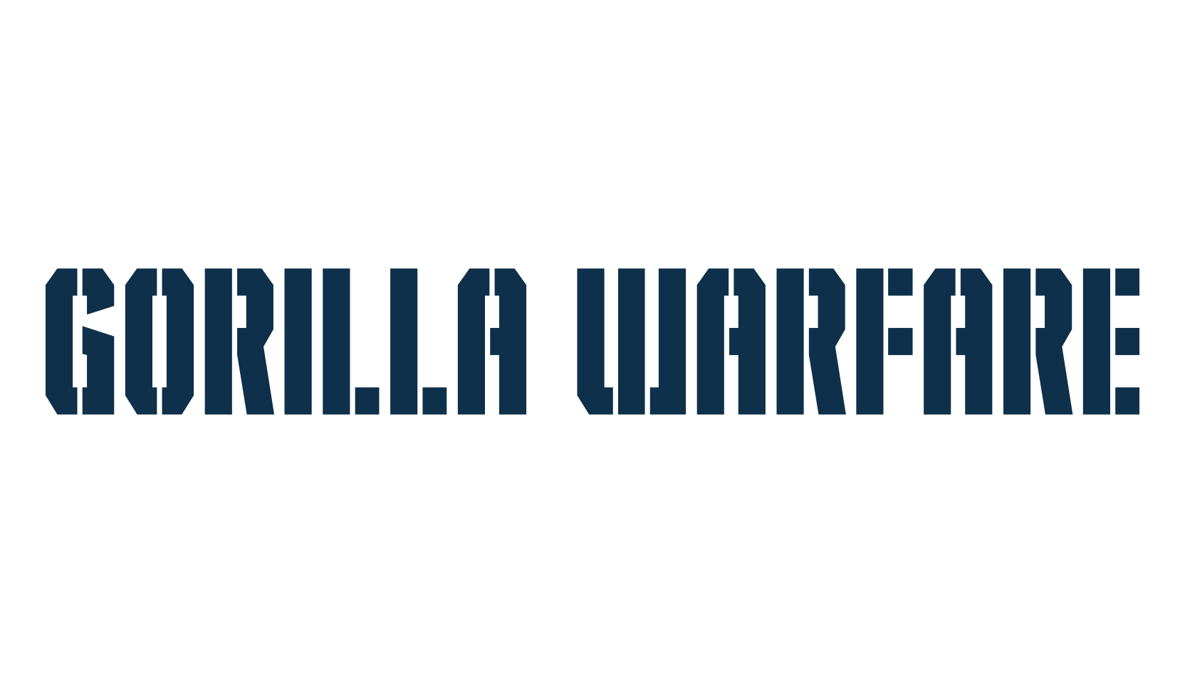 Gorilla Warfare, stencil, army font preview